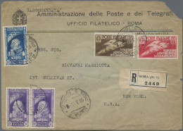 Italy: 1936, "First International Aeronautical Exhibition In Milan", Complete Se - Marcofilía