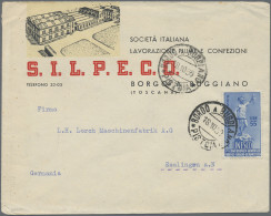 Italy: 1950, UNESCO Conference 55l. Blue, Single Franking On Cacheted Commercial - 1961-70: Poststempel