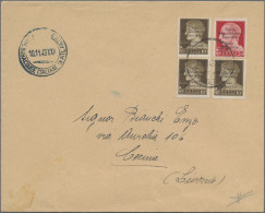 Italy - Military Stamps - Atlantic Coast: 1943, 3x 10 C. Sepia Und 20 C. Rot Mit - Other & Unclassified