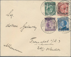 Italian PO In Turkey: 1907, 10 Para On 5 C Green And 20 Para On 10 C Red Togethe - Emissions Générales