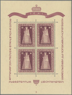 Liechtenstein: 1941, 10 Fr. Madonna Von Dux, Kleinbogen Zu Vier Marken, Postfris - Neufs