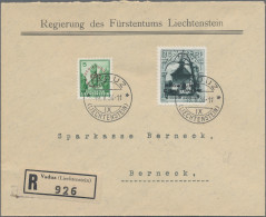 Liechtenstein - Dienstmarken: 1935/1936, 5 Verschiedene R-Briefe Der Regierung M - Dienstmarken