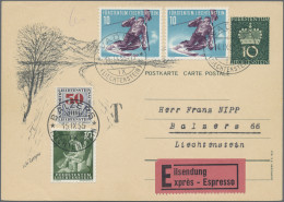 Liechtenstein - Ganzsachen: 1955, 10 Rp. Fürstenkrone, Bild Blick Vom Rheindamm, - Stamped Stationery