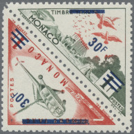 Monaco: 1956, Surcharges On Postage Dues, NOT ISSUED, 30fr. On 1fr. "Pigeon" And - Unused Stamps