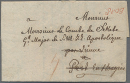 Österreich - Vorphilatelie: 1788, Brief Aus Prag, Roter L 1 Vorderseitig Nach Pe - ...-1850 Voorfilatelie