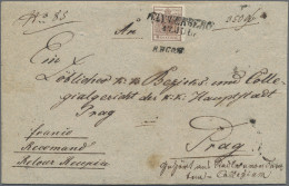 Österreich: 1850, 6 Kr. Braun, Handpapier, Type I, Vorderseitig Auf Reco-Brief M - Lettres & Documents