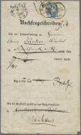 Österreich: 1860, 15 Kr. Blau, Bugspur, Als Einzelfrankatur Auf Nachfrageschreib - Storia Postale