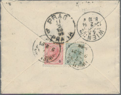 Österreich: 1890, Franz Joseph, 3 Kr. Und 5 Kr. Rückseitig Auf Briefumschlag, We - Brieven En Documenten