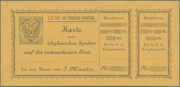 Österreich - Telefonsprechkarten: 1886/1889, Telefonsprechkarte 30 Kr. Grau Auf - Andere