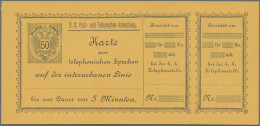 Österreich - Telefonsprechkarten: 1886/1889, Telefonsprechkarte 30 Kr. Grau Auf - Otros