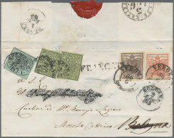 Österreich - Lombardei Und Venetien: 1850, 15 C. Bzw. 30 C. (1853 Verona - Bolog - Lombardo-Venetien