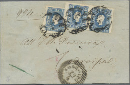 Österreich - Lombardei Und Venetien - Zeitungsmarken: 1858, Zeitungsmarke (1.05 - Lombardije-Venetië