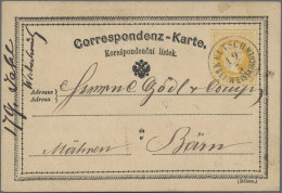 Österreich - Ganzsachen: 1873, Fehldruckwertstempel 5 Kr. Statt 2 Kr. Gelborange - Other & Unclassified