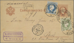 Österreich - Ganzsachen: 1876/1882, 2 Kr Braun Ganzsachenkarte Mit Zusatzfrankat - Autres & Non Classés