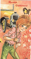 Garcon- Boy - Jongen Met Tractor - Disegni Infantili