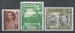 1942,1943 GRENADA Set Of 3 MLH STAMPS (Michel # 123b,124bA,129bA) CV €4.20 - Grenade (...-1974)