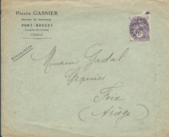 FRANCE LETTRE 10c PORT BOULET ( INDRE ET LOIRE ) POUR FOIX ( ARIEGE )    LETTRE COVER - 1893-1947