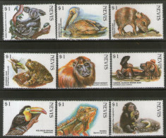 Nevis 1998 Endangered Species Birds Monkey Bear Wildlife Animals Sc 1073 9v MNH # 196 - Mono