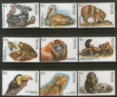Nevis 1998 Endangered Species Birds Monkey Bear Wildlife Animals Sc 1073 9v MNH # 196 - Affen