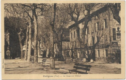 D 83. COTIGNAC.  LE COURS ET L HOTEL. CARTE ECRITE - Cotignac