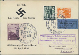 Österreich - Privatganzsachen: 1938, Zwei Postkarten Mit Wertstempel "Pilotenkop - Otros & Sin Clasificación