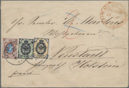 Russia: 1868 Cover From Archangelsk To Neustadt, Germany Franked By 1866 1k., 3k - Cartas & Documentos