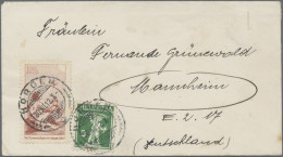 Schweiz: 1912, Pro Juventute-Vorläufer 10 Rp. Braunrot "Deutsche Inschrift" Zus. - Covers & Documents
