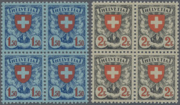 Schweiz: 1923/1933 'Wappen' 1.50 Fr. Auf Normalem Papier Sowie 2 Fr. Auf Geriffe - Unused Stamps