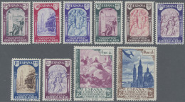 Spain: 1940, Virgin Of Pilar, Airmail Stamps 25c.-10pts., Complete Set Of Ten Va - Unused Stamps