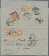 Turkey: 1871 Entire Letter From Alep To Genoa, Italy Via Alexandrette, Beyrouth, - Brieven En Documenten