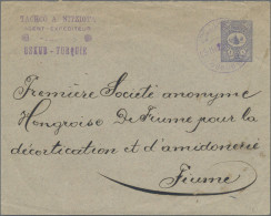 Turkey - Post Marks: 1903, Blue "USKUB (GARE)" On Commercially Used 1 P. Postal - Andere