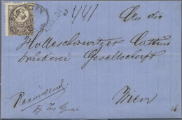 Hungary: 1871, Francis Joseph Recess-printed 15kr. Brown, Single Franking On Reg - Lettres & Documents