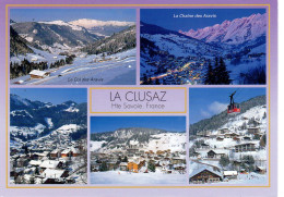 La Clusaz 5 Vues : Le Col Des Aravis La Chaîne Des Aravis  ( Téléphérique ...timbrée En 1994 - La Clusaz