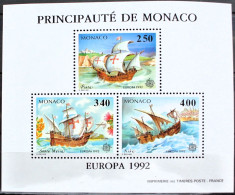 MONACO 1992 " EUROPA" Michelnr SONDERBLOCK 2070/2072 Sehr Schon Postfrisch € 150,00 - Blocks & Kleinbögen