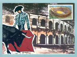 Carte Maximum 2002 - Les Arènes De Nîmes - YT 3470 - 30 Nîmes - 2000-2009