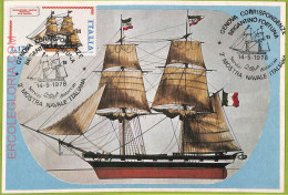 Ad3368 - ITALY - Postal History - MAXIMUM CARD - 1978 - Ships - Bateaux