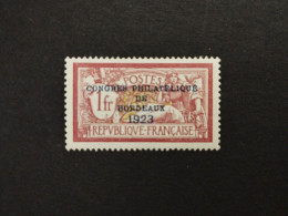 1923 CONGRES PHILATÉLIQUE DE BORDEAUX N 182 NEUF** SIGNE CENTRAGE PARFAIT 1470€ - Unused Stamps
