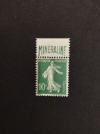 France 1924 - 1926 Semeuse N 188 Issu De Carnet Mineraline Neuf** #278 - Neufs