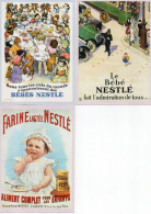 LOT DE TROIS  CARTEPUBLICITAIRE NESTLE - Publicidad