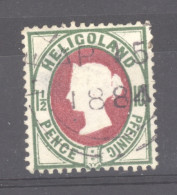 Héligoland  :  Mi  14a  (o)   Dentelé 13 ½ X 14 ¼ ,  Très Bon Centrage - Helgoland