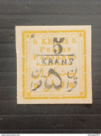 IRAN PERSIA ایران PERSIE PERSIANE 1902 HANDSTAMP OVERPRINTED IN BLACK CAT. SCOTT N. 308 - Iran