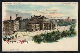 Lithographie Wien, K. K. Hof-Burgtheater, Halt Gegen Das Licht: Vollmond  - Other & Unclassified