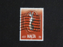 MALTE MALTA YT 1509 OBLITERE - HEURTOIR EN FORME DE DAUPHIN DOLPHIN - Malte