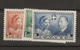 1938 MNH Greece Mi 408-09 Postfris** - Nuevos