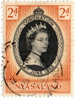 NYASALAND, REGINA ELISABETTA II, 1953, USATI Mi:GB-NY 98, Scott:GB-NY 96, Yt:GB-NY 105 - Nyasaland (1907-1953)