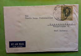 ARTARMON NSW Australia Airmail  Cover , 2/3 S Wattle Flower No 258 , 1960 > Duesseldorf Germany, TB - Covers & Documents