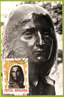 Ad3251 - Romania - Postal History - MAXIMUM CARD -  1976 Art SCULPTURE - Scultura