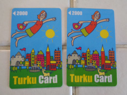 Finland Phonecard Turku P70A + P70B ( 2 Cards ) - Finlande