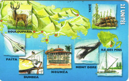 Nouvelle Caledonie New Caledonia Phonecard Telecarte NC66 Puzzle Sud Cerf Concorde Kiosque Baleine Whale Pirogue UT BE - Nouvelle-Calédonie