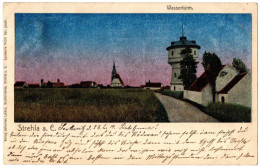 1.12.31  STREHLA  A. ELBE, WASSERTURM, 1914, POSTCARD - Meissen